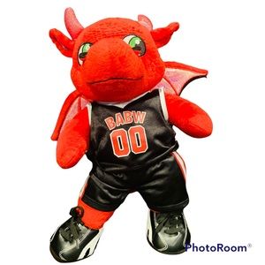 RARE BUILD A BEAR Magic Quest Red Sparkle Dragon with Clothes